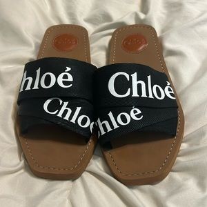 EUC Chloe Woody Flat Sandals